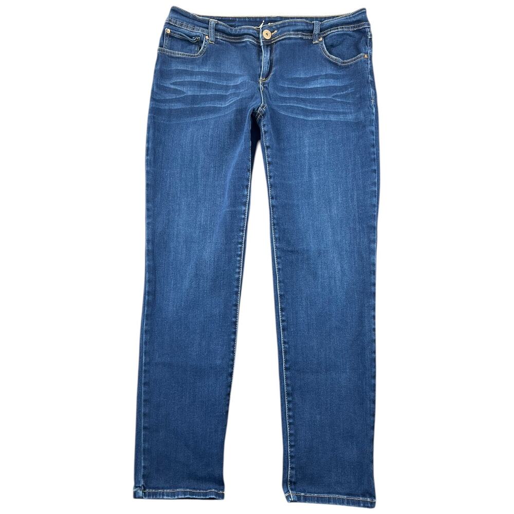 INC Denim Curvy Fit Skinny Leg Jeans Medium Wash Stretch Denim - 14